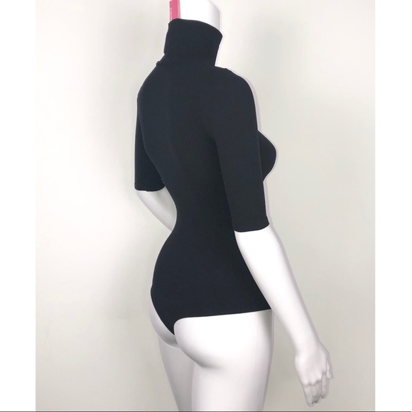 Commando Black Short Sleeve Bodysuit Turtleneck OS - Picture 9 of 12
